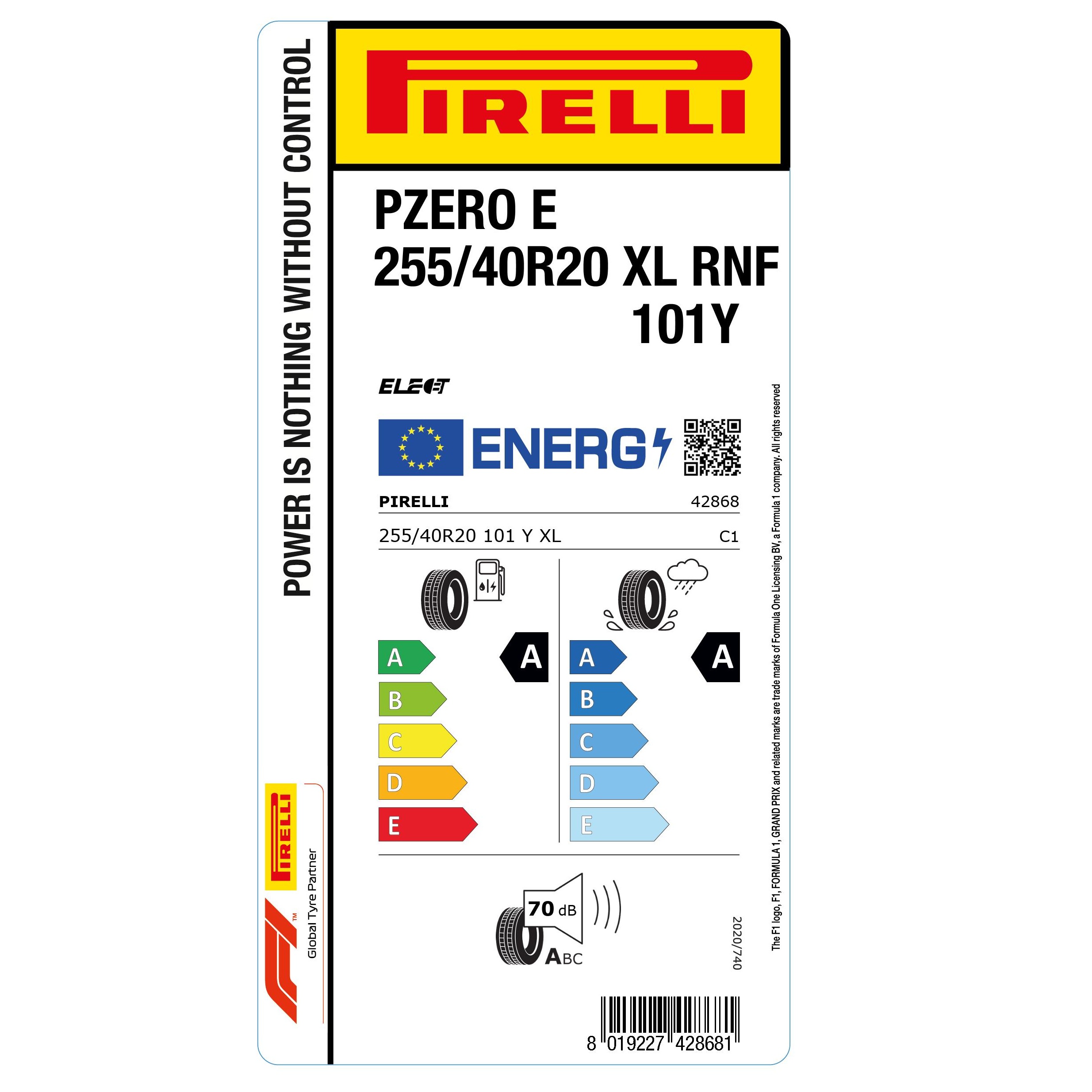 Pirelli P Zero E RunForward 255/40 R20 101Y XL Elect — изображение 3