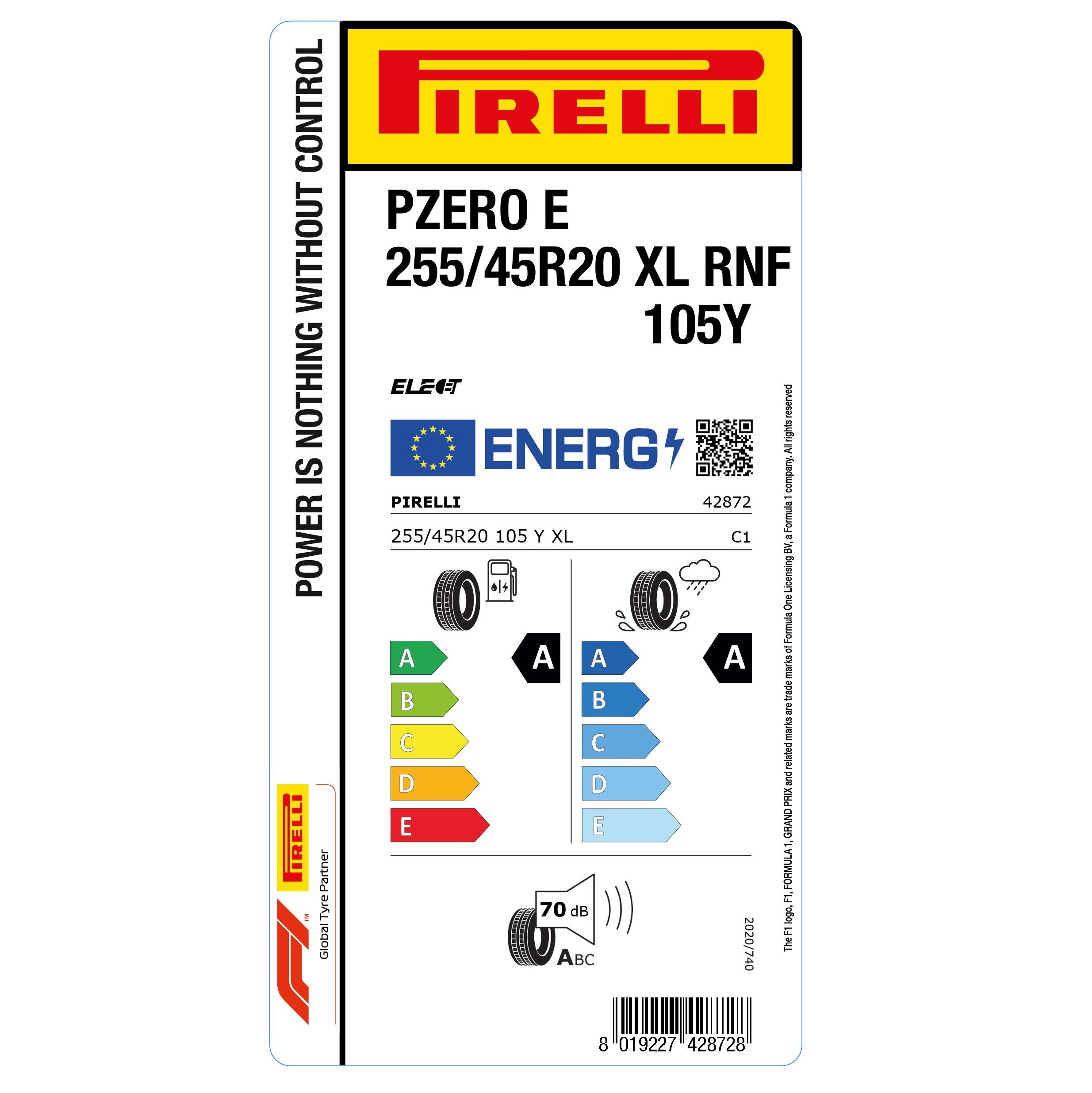 Pirelli P Zero E RunForward 255/45 R20 105Y XL Elect — изображение 2