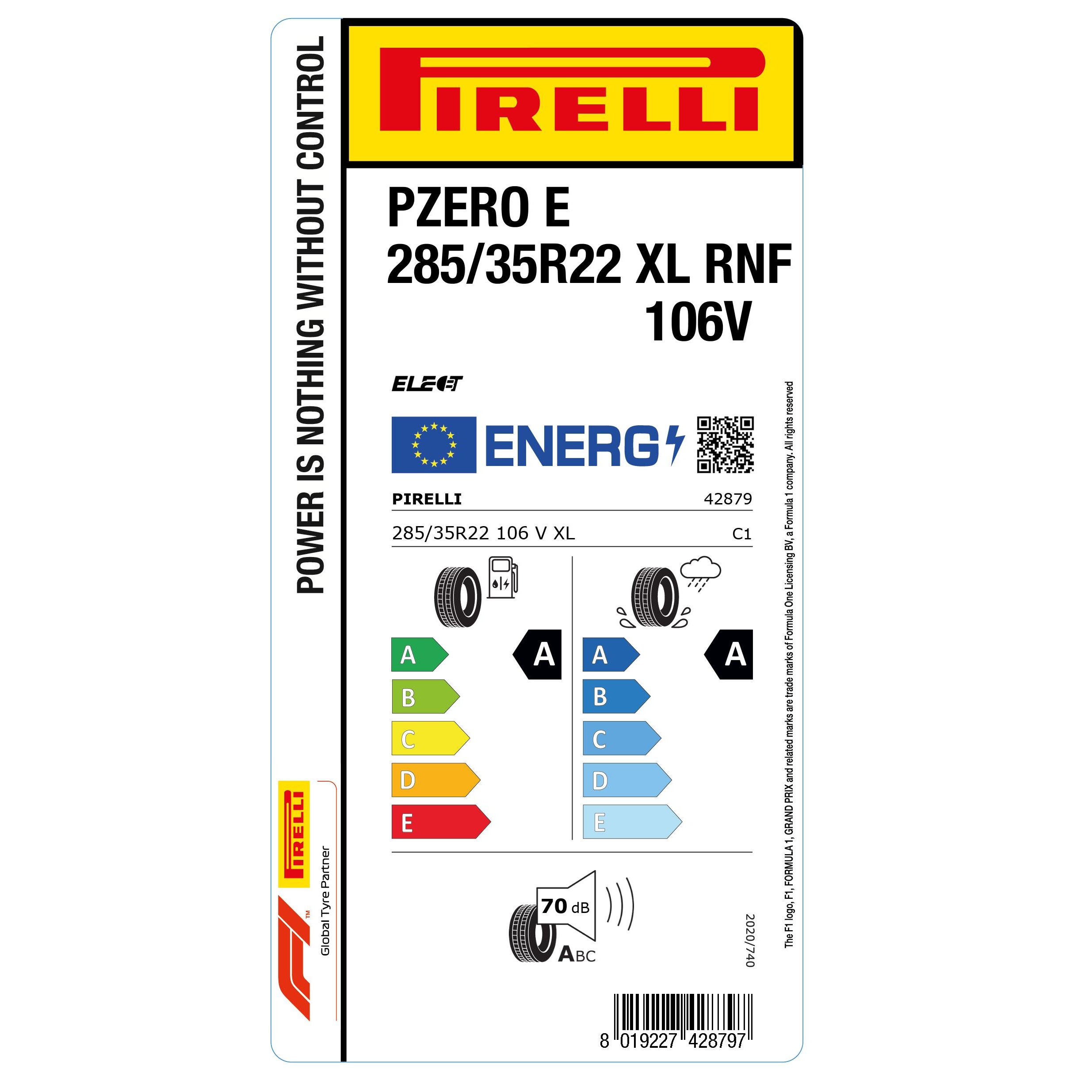 Pirelli P Zero E RunForward 285/35 R22 106V XL Elect — изображение 2